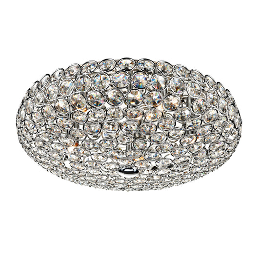 Frost Five-Light Polished Chrome Flush Mount