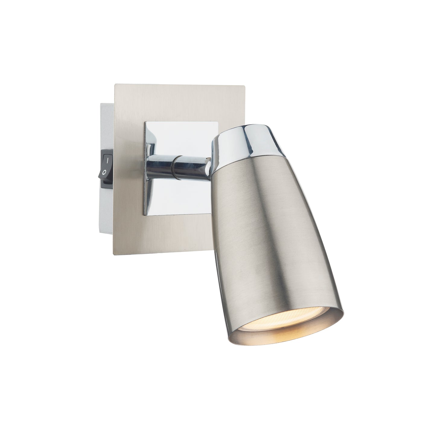 Loft Single Wall Spotlight with Polished Chrome Accents