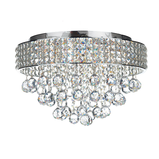 5-Light Flush Mount Polished Chrome