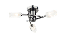 Dar Morgan 3-Light Semi-Flush Ceiling Light