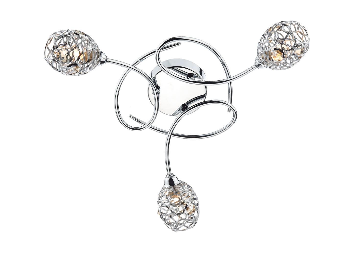 Numero 3-Light Flush Mount