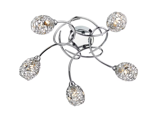 Numero 5-Light Flush Mount