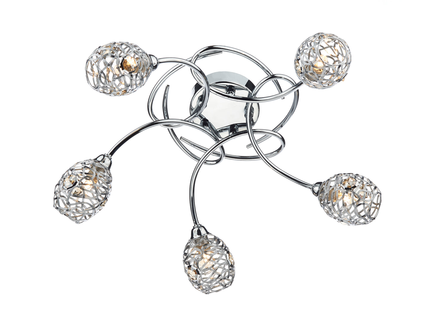 Numero 5-Light Flush Mount
