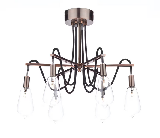 Scroll 6-Light Flush Mount