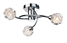 Dar Seattle 3-Light Semi-Flush Ceiling Light
