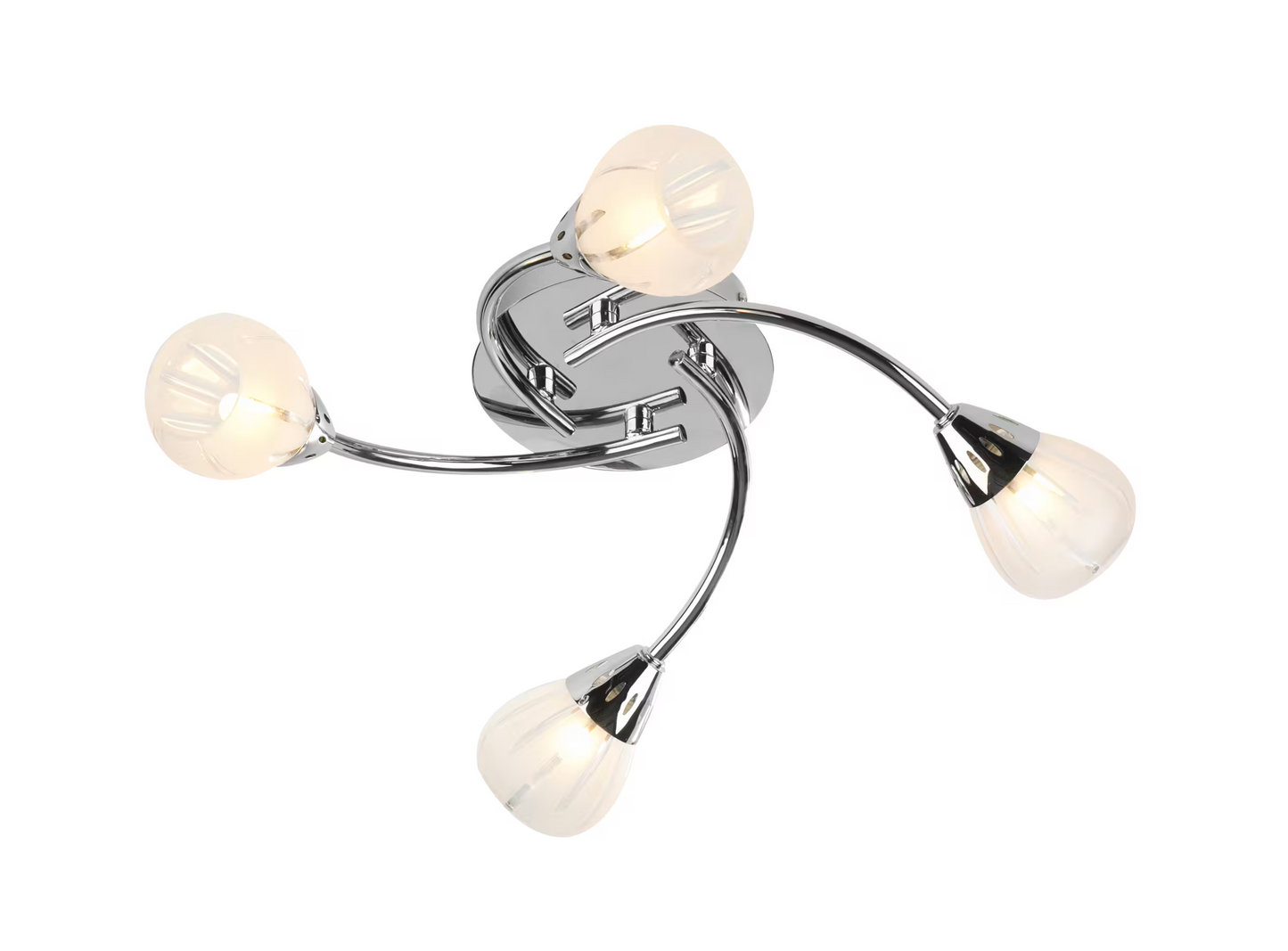 Villa 4-Light Etched Glass Flush Mount