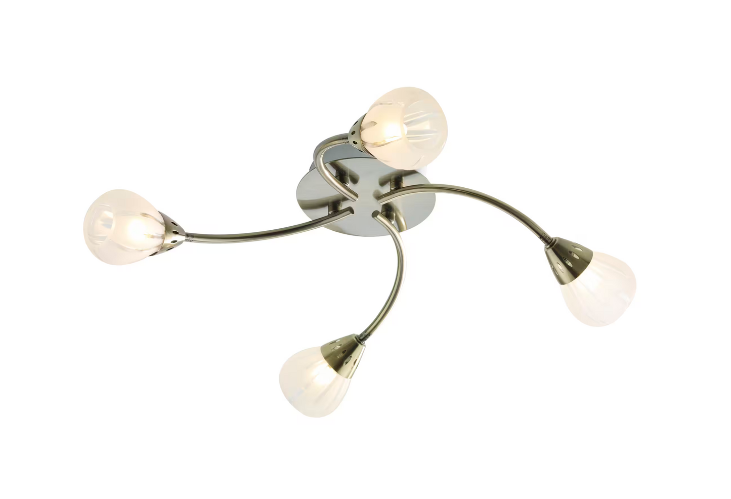 Villa 4-Light Etched Glass Flush Mount