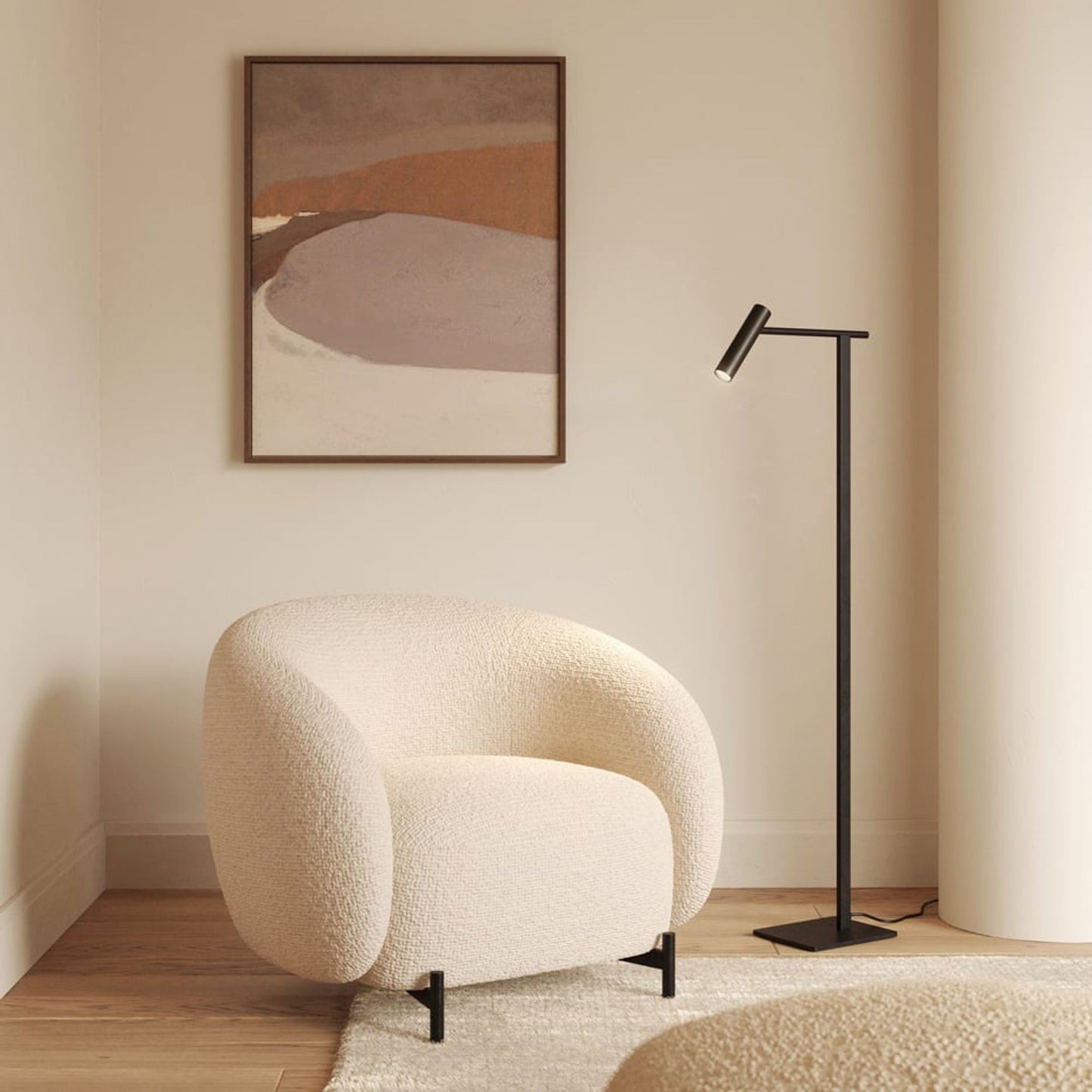 Leda Floor Lamp in Matt Black