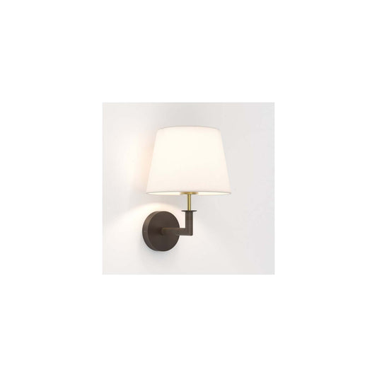 Club Wall Light in Bronze and Natural Brass