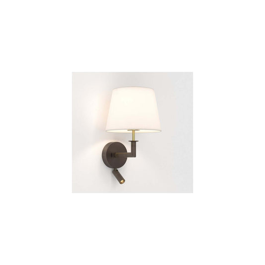 Club Reader Wall Light in Bronze and Natural Brass