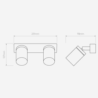 Astro Dartmouth Twin Outdoor Wall Light