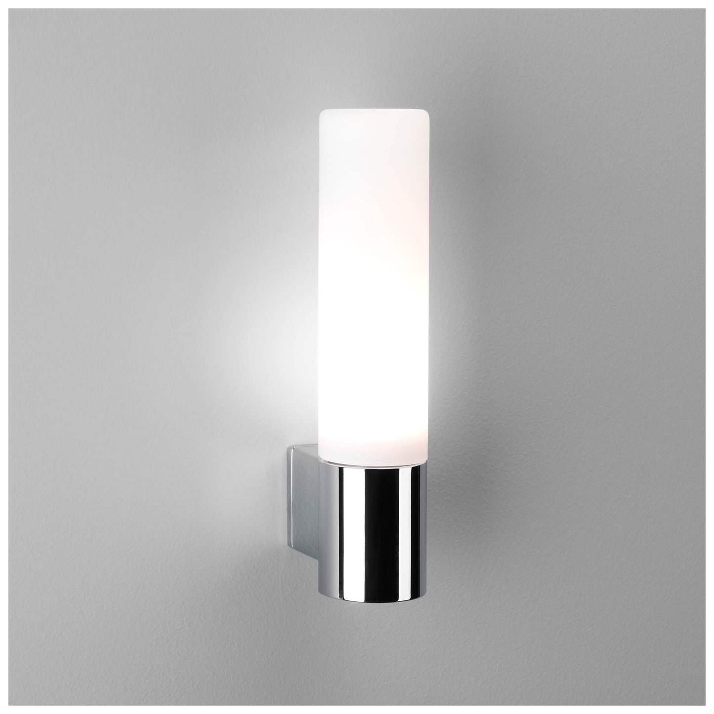 Bari Frosted Glass Wall Light with Tube Base
