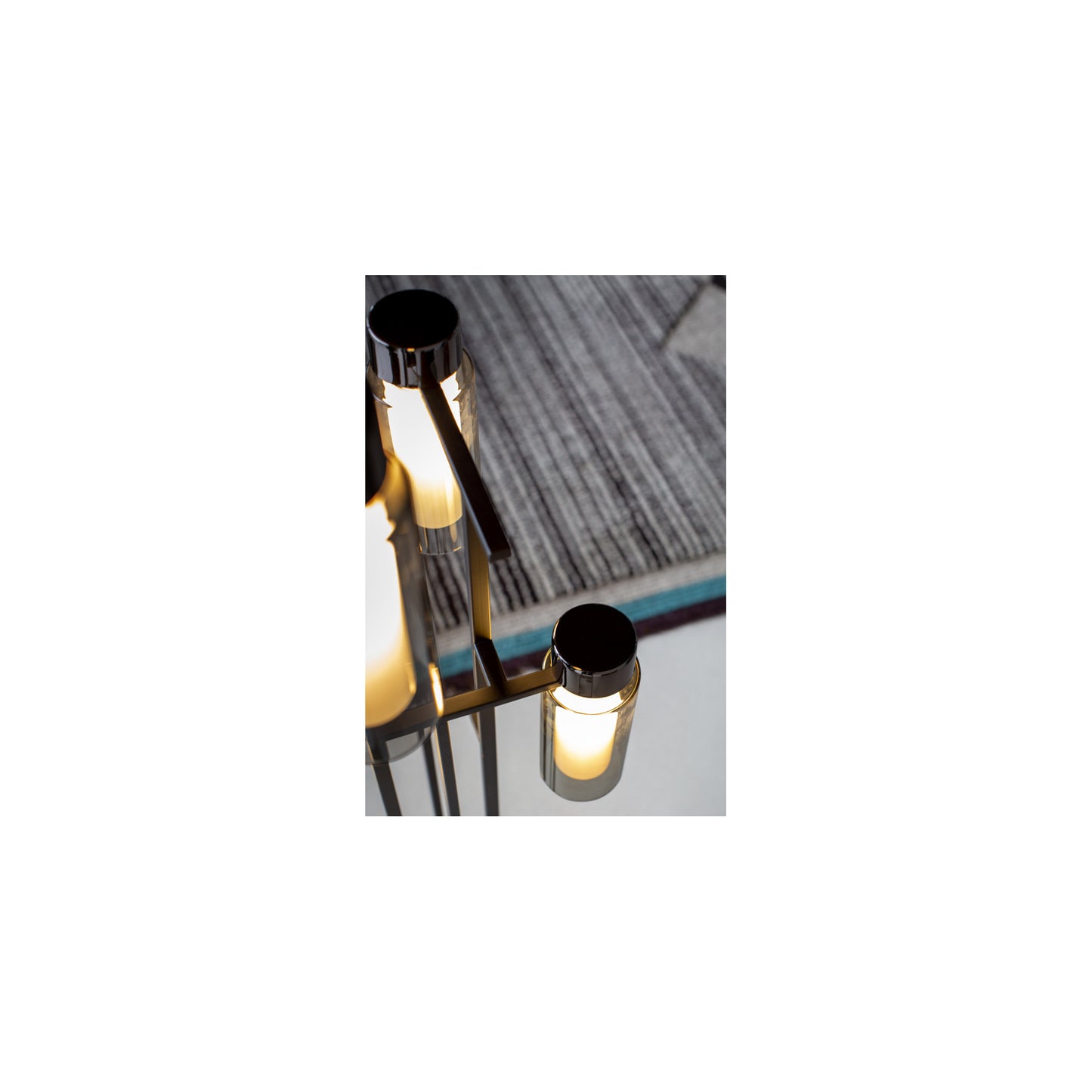 Osman 4-Light Floor Lamp in Matt Black