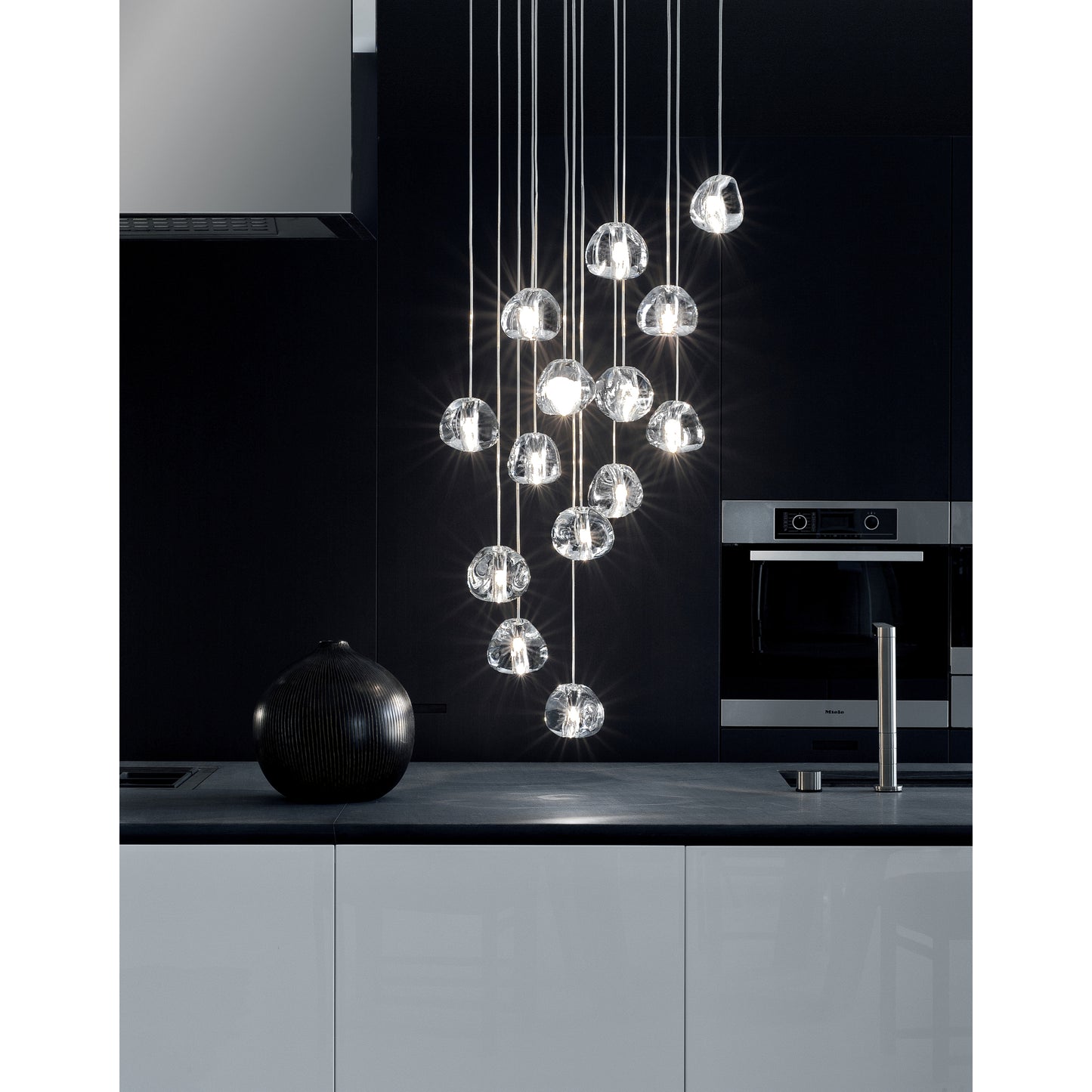 Mizu 15 Rectangular Multi Light Pendant