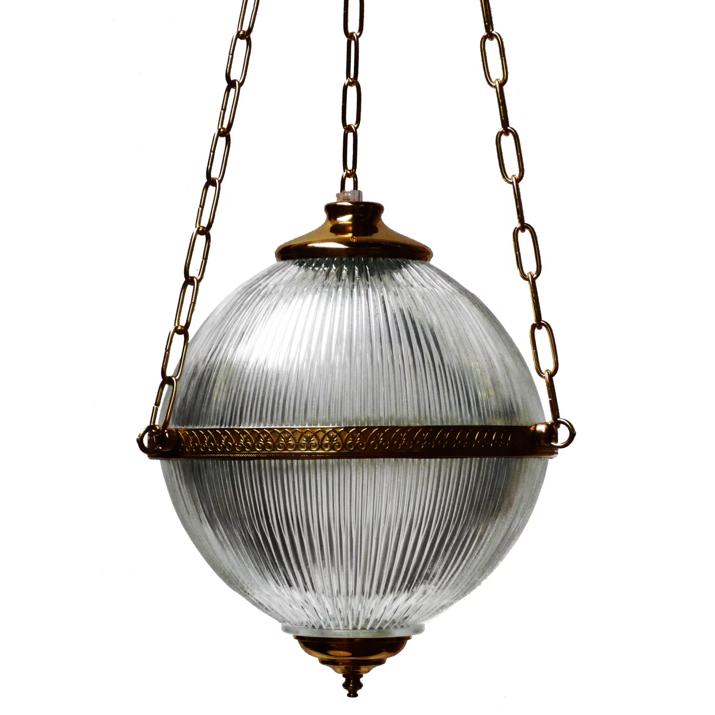 Blaenau 30cm Victorian Holophane Glass Pendant