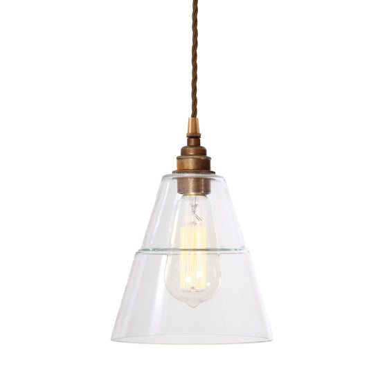 Lyx Adjustable Traditional Pendant with Clear Glass Shade