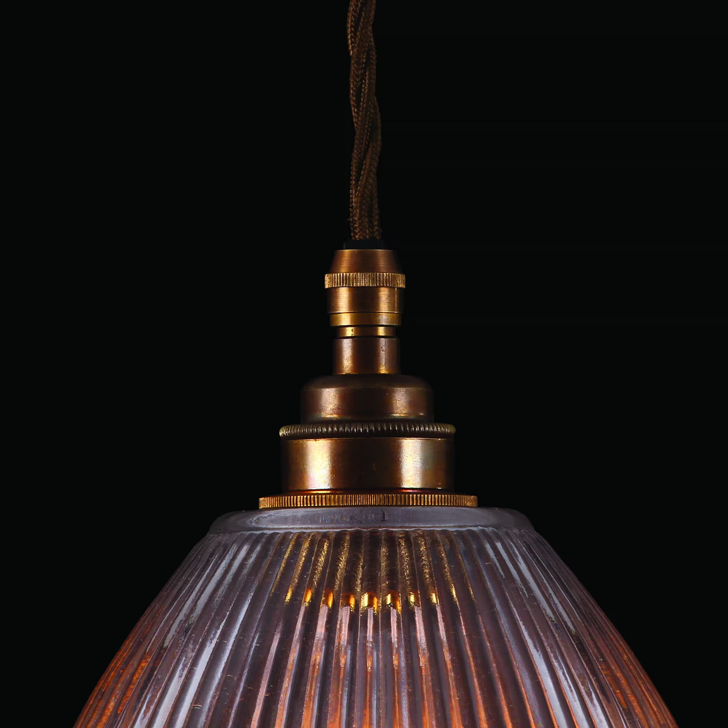 Corvera Holophane Glass Pendant