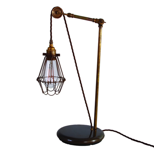 Apoch Adjustable Table Light with Industrial Style Cage