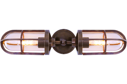 Mullan Lighting Clayton Double Well Glass Wall Light