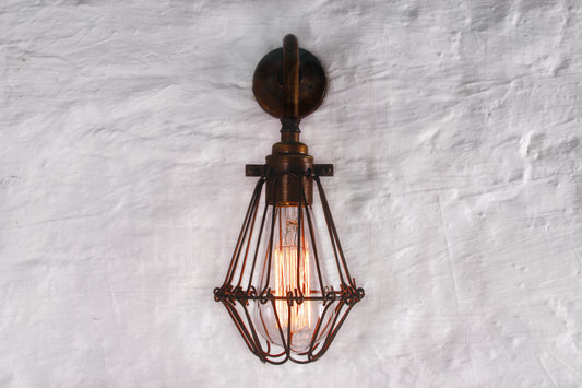 Praia Vintage Cage Wall Light
