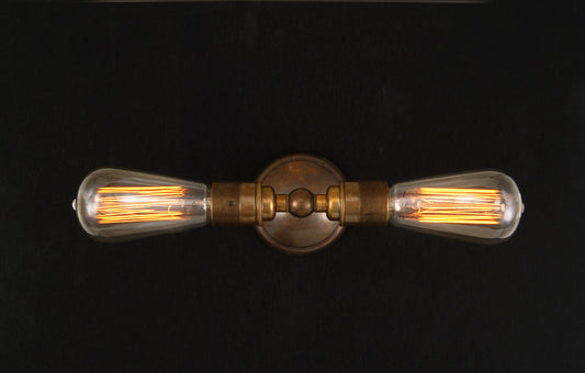 Mullan Lighting Lome Vintage Double Bare Bulb Wall Sconce