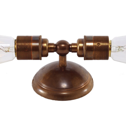 Mullan Lighting Lome Vintage Double Bare Bulb Wall Sconce
