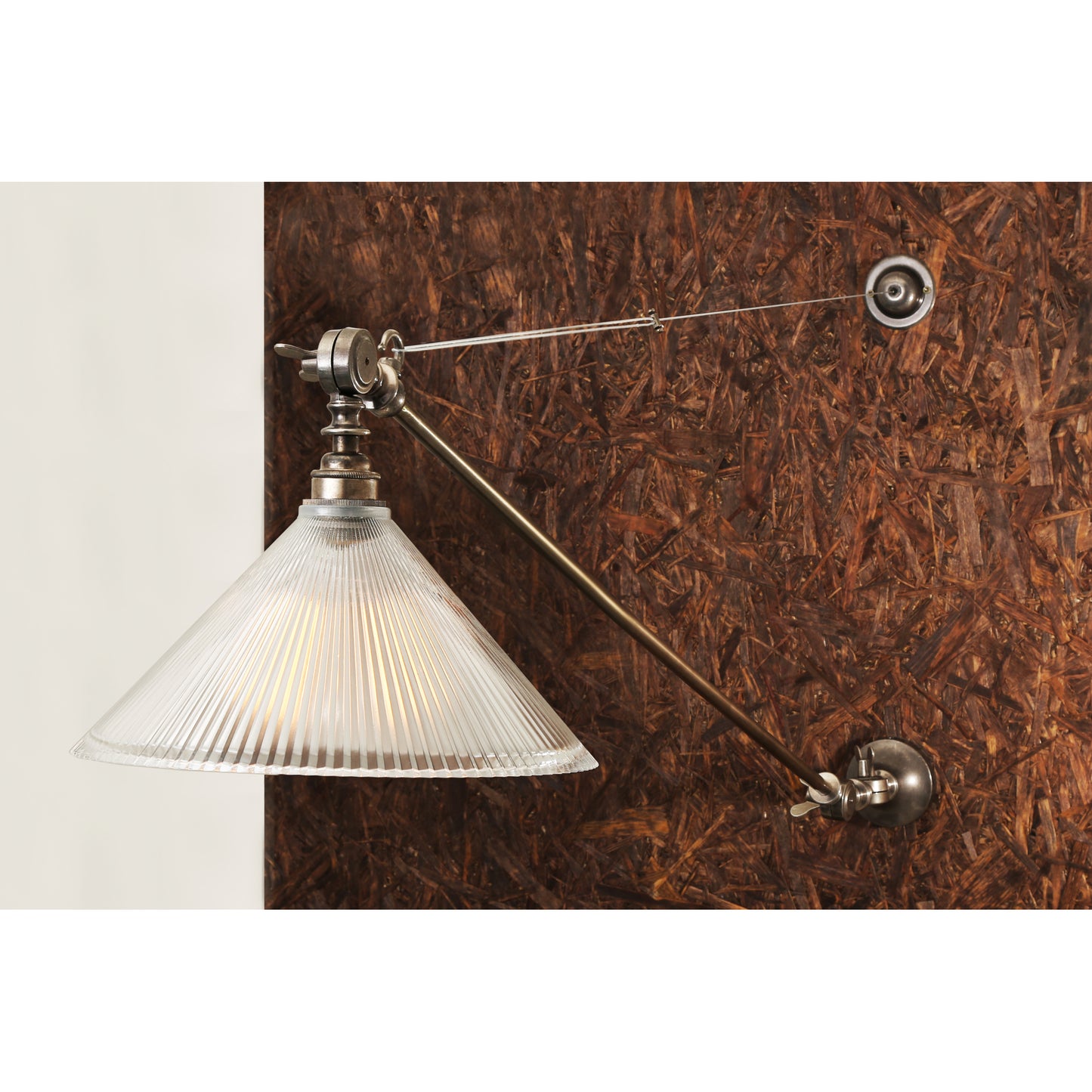 Nyx Adjustable Coolie Glass Wall Light