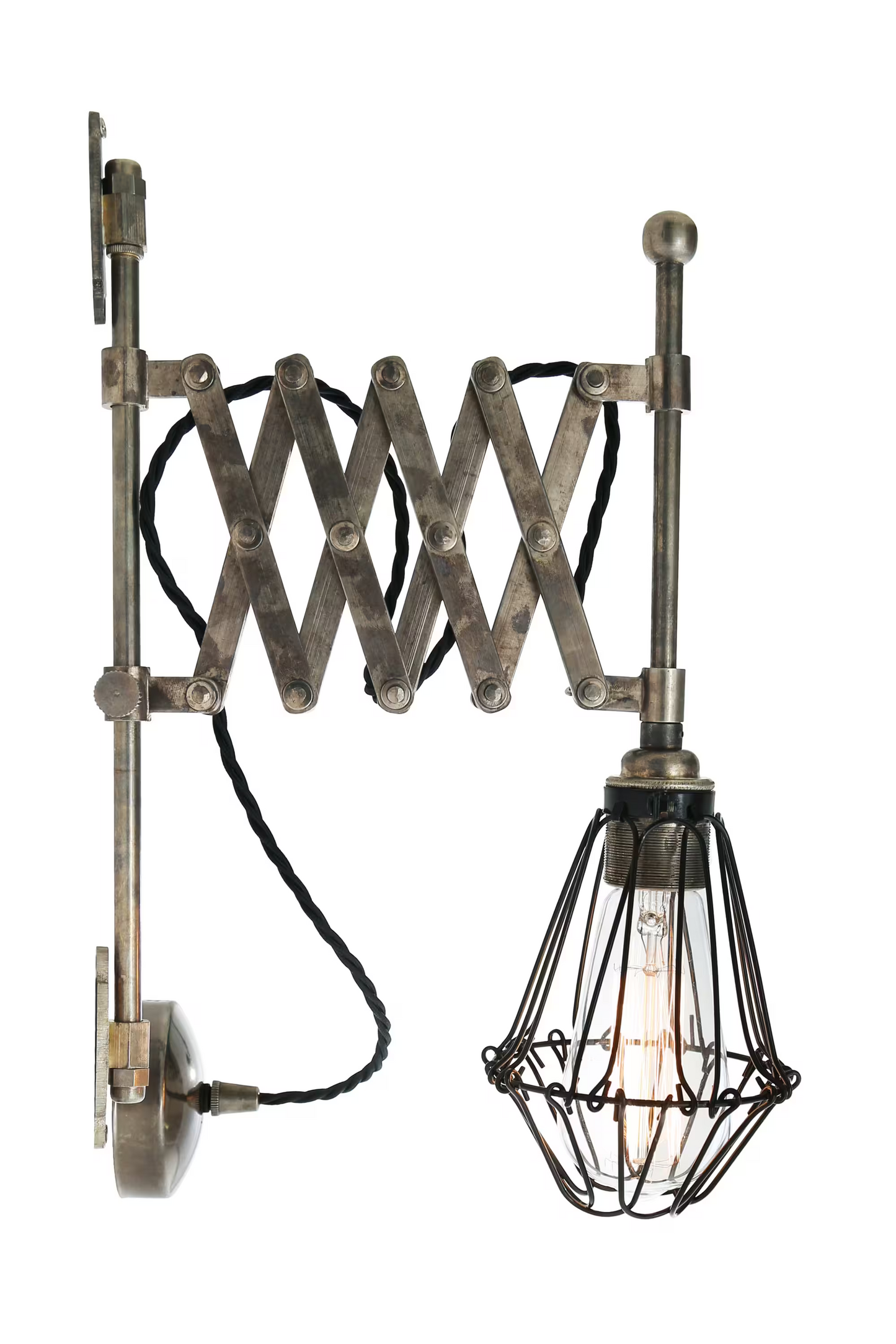 Lonn Adjustable Scissor Cage Wall Light