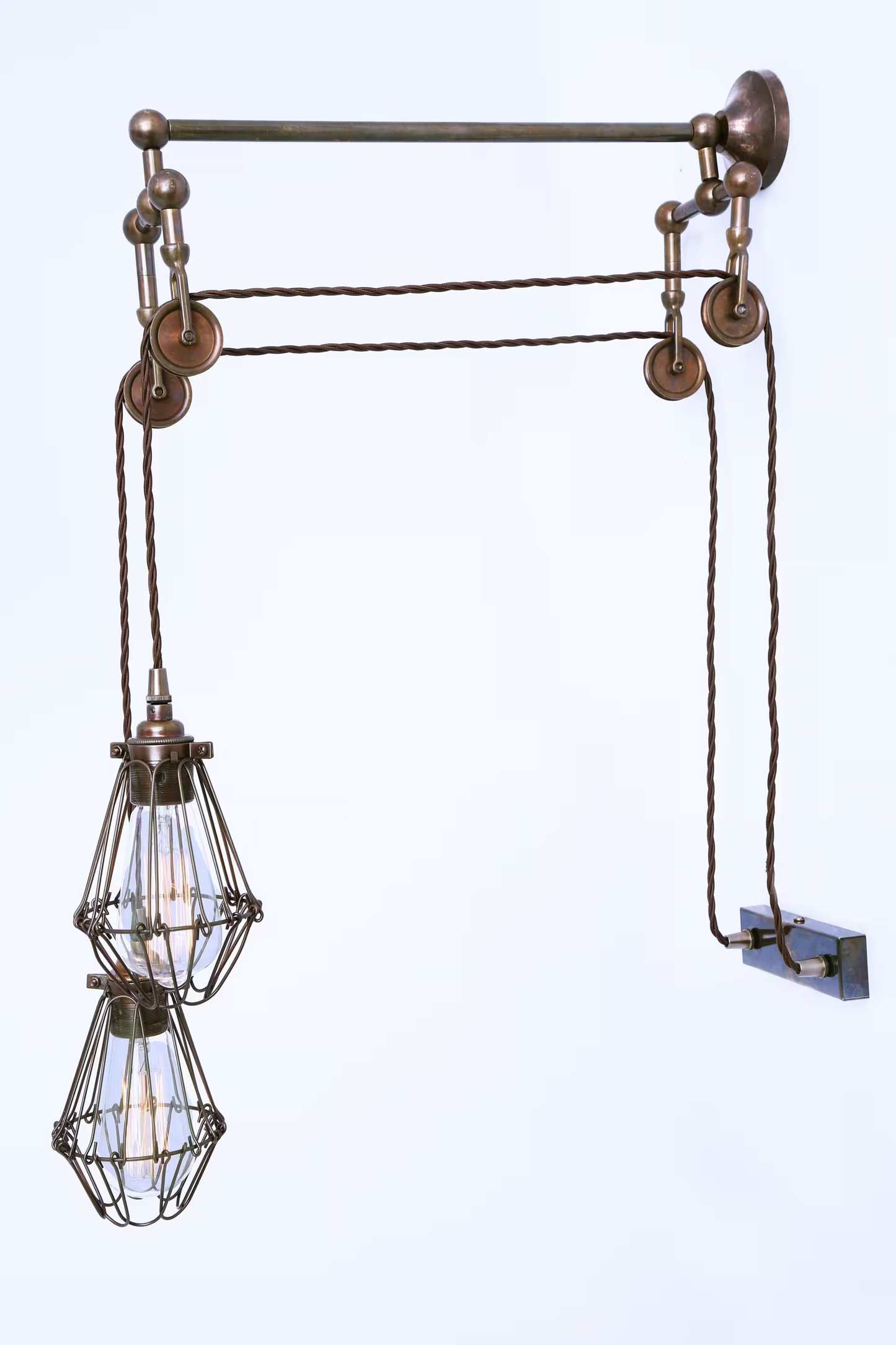 Maxum Double Pulley Wall Light