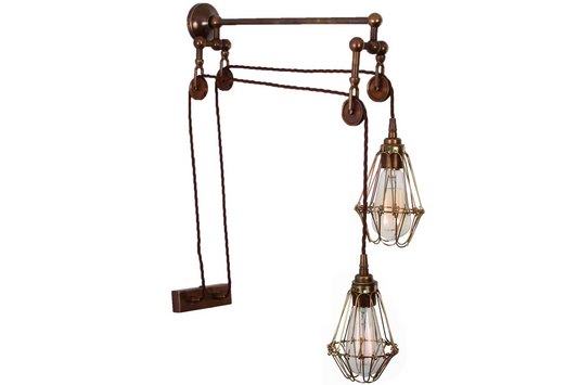 Maxum Double Pulley Wall Light