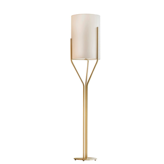 Arborescence Floor Lamp with Three Claw enclosed Drop Paper Lampshade