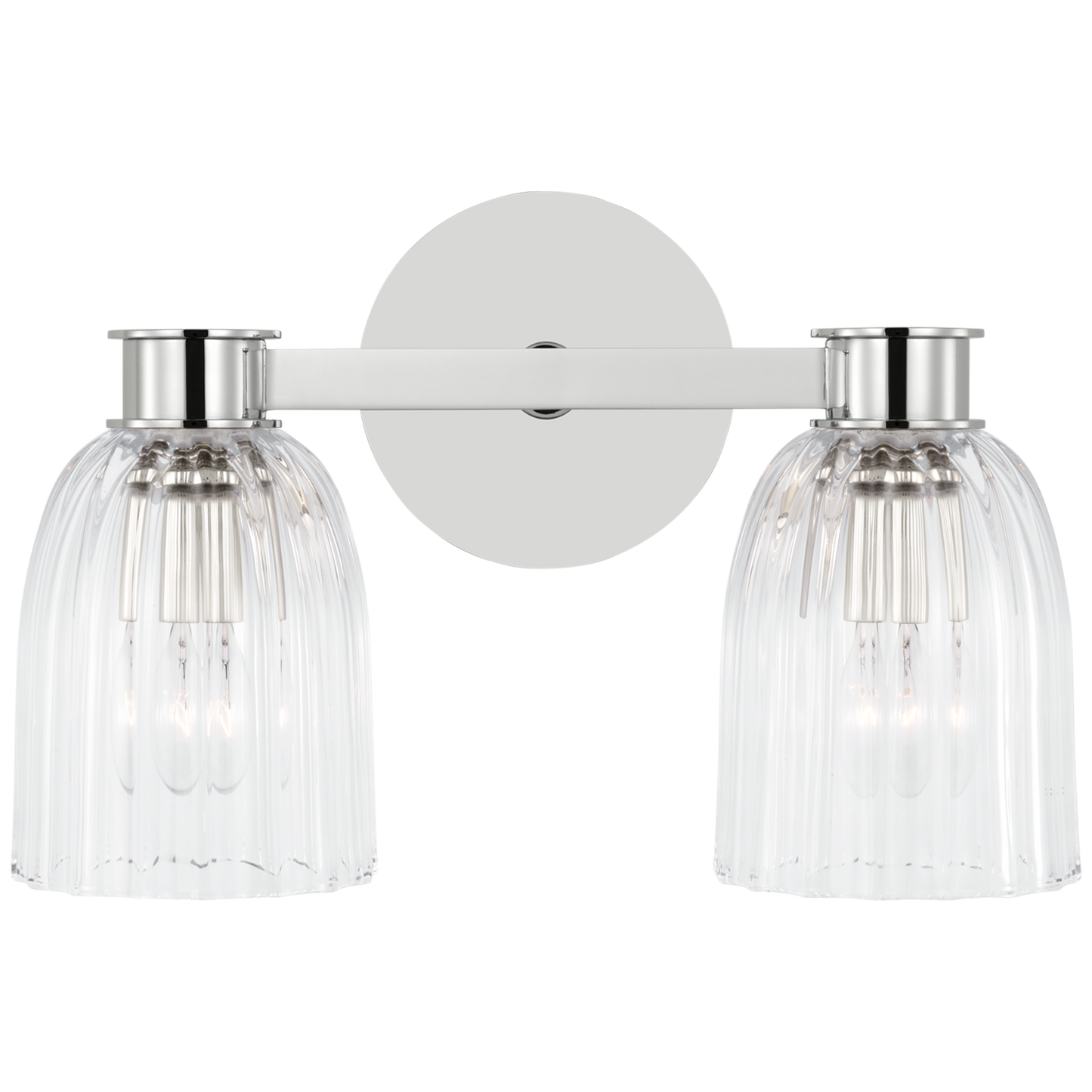 Asalea Double Sconce with Clear Glass