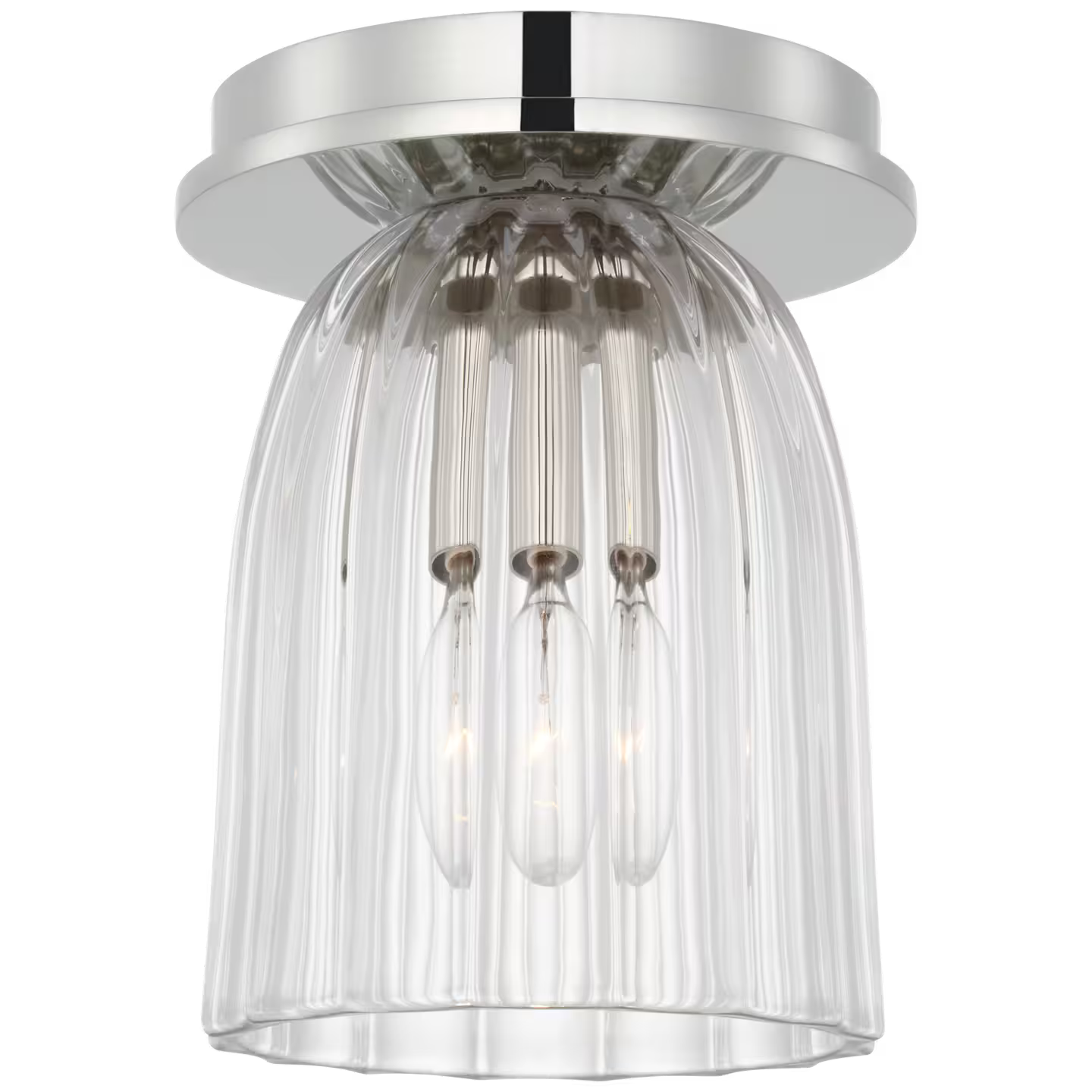 Asalea 5" Solitaire Flush Mount with Clear Glass