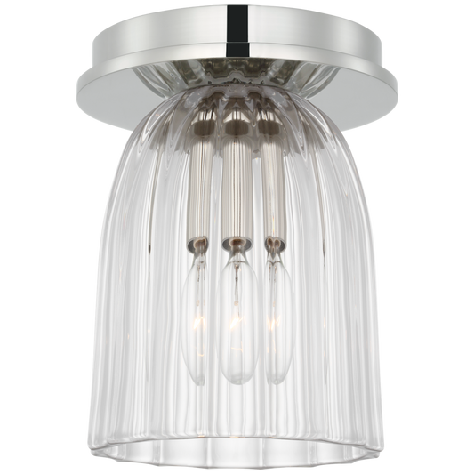 Asalea 5" Solitaire Flush Mount with Clear Glass