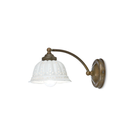 Anita 061.17 Wall Light in Brass with Ceramic Shade