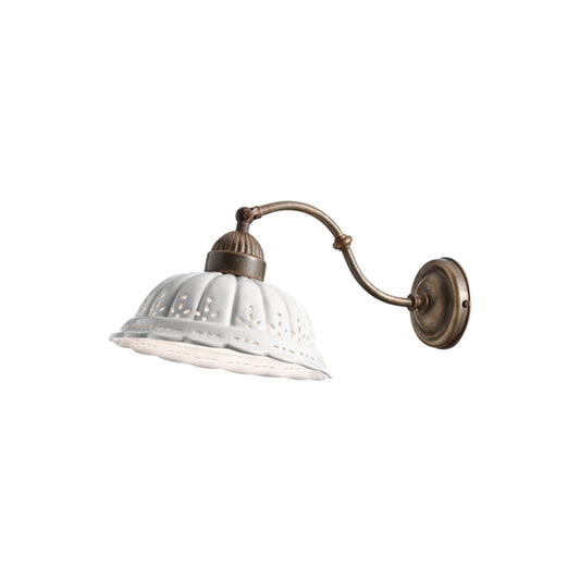 Anita 061.18 Wall Light in Brass with Ceramic Shade
