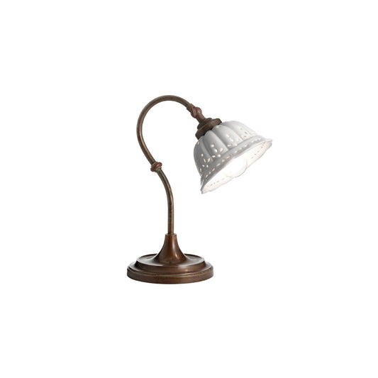 Anita Table Lamp in Brass with Ceramic Shade
