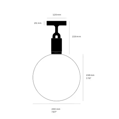 Forked Globe Ceiling Light