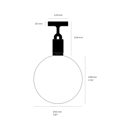 Forked Globe Ceiling Light