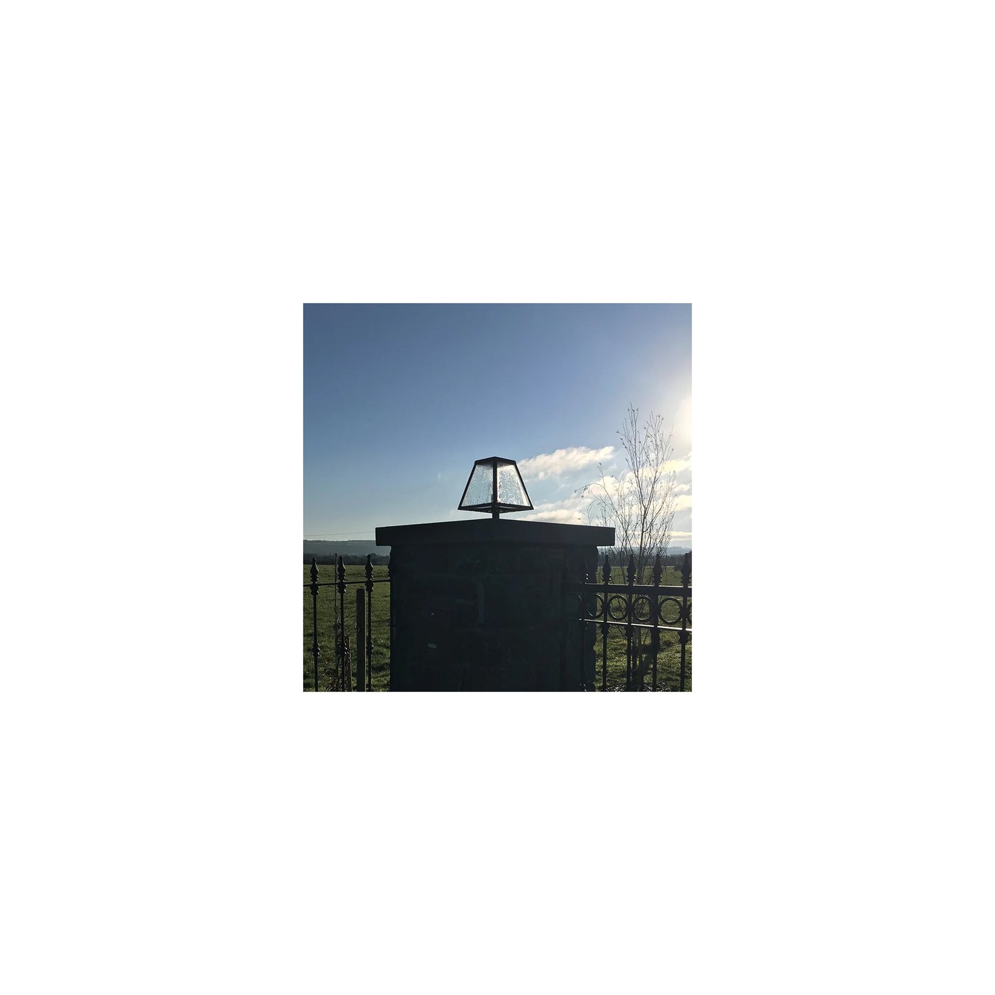 Contemporary pier light in galvanised steel 0.38m