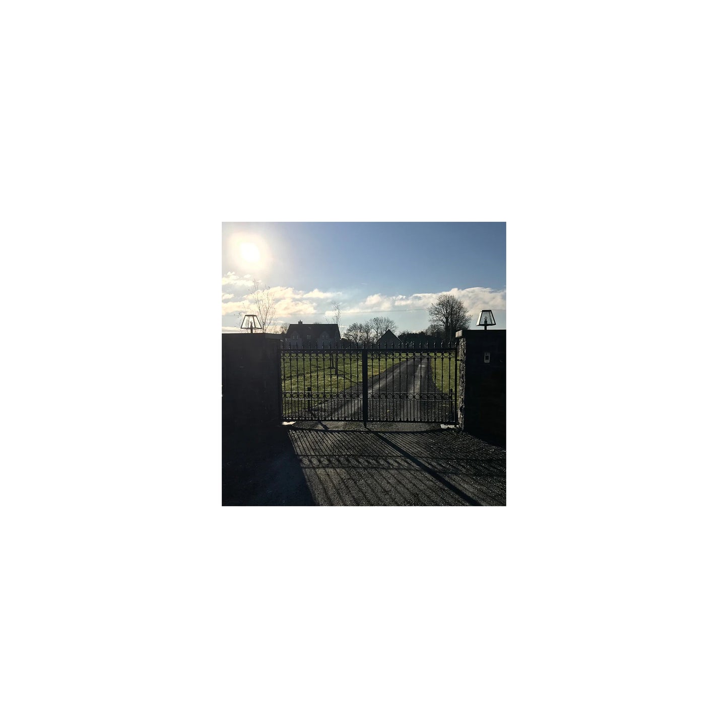 Contemporary pier light in galvanised steel 0.38m