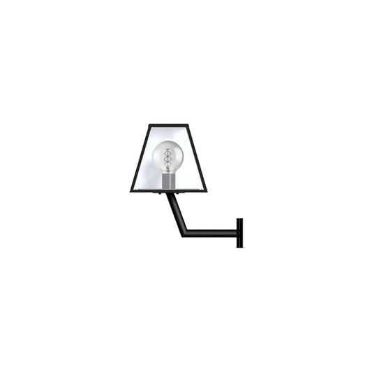 Contemporary wall light with angled bracket 0.5m