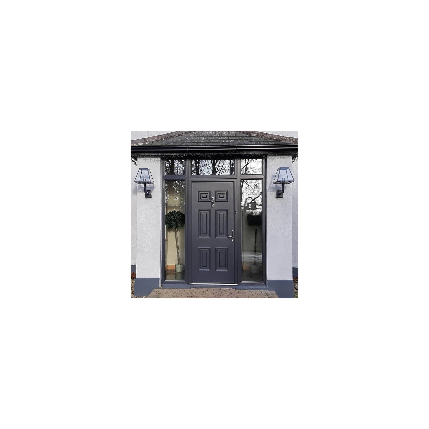 Contemporary wall light with angled bracket 0.5m