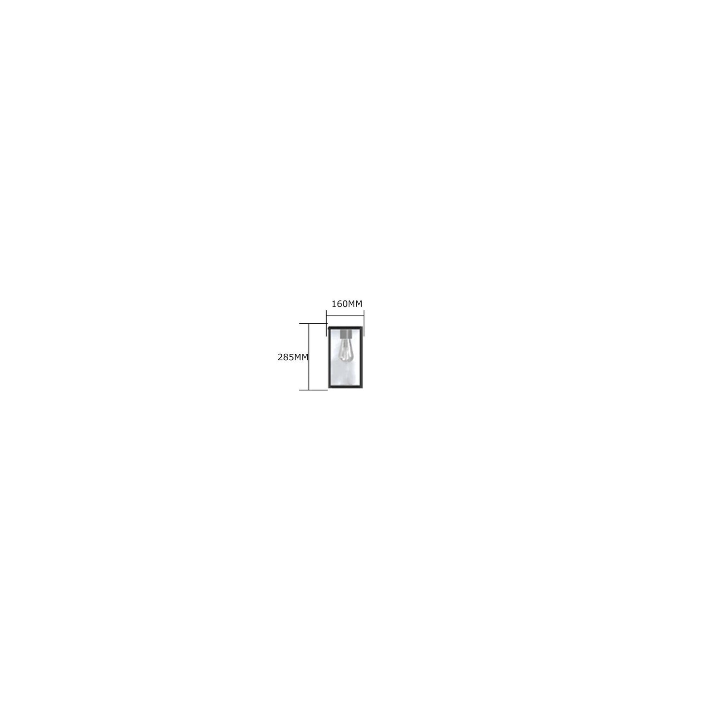 Contemporary flushed wall light 0.29m