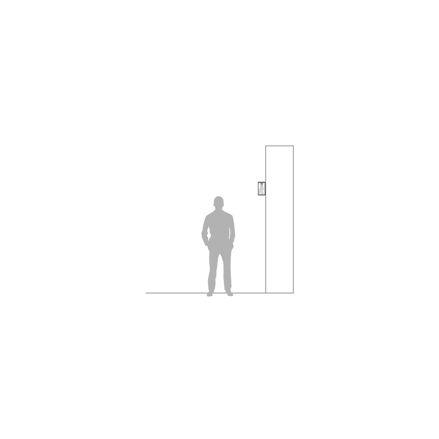 Contemporary flushed wall light 0.29m