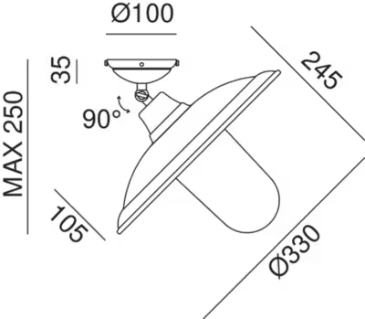 Barchessa Outdoor Ceiling Light
