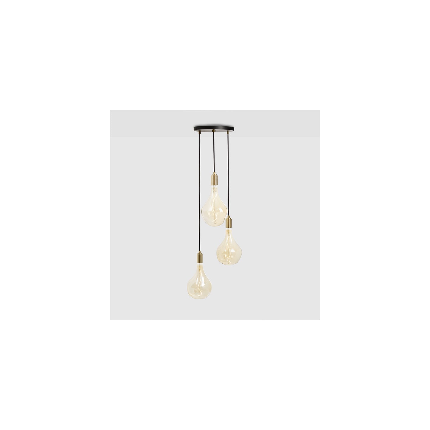 Triple Voronoi II Pendant with White Canopy