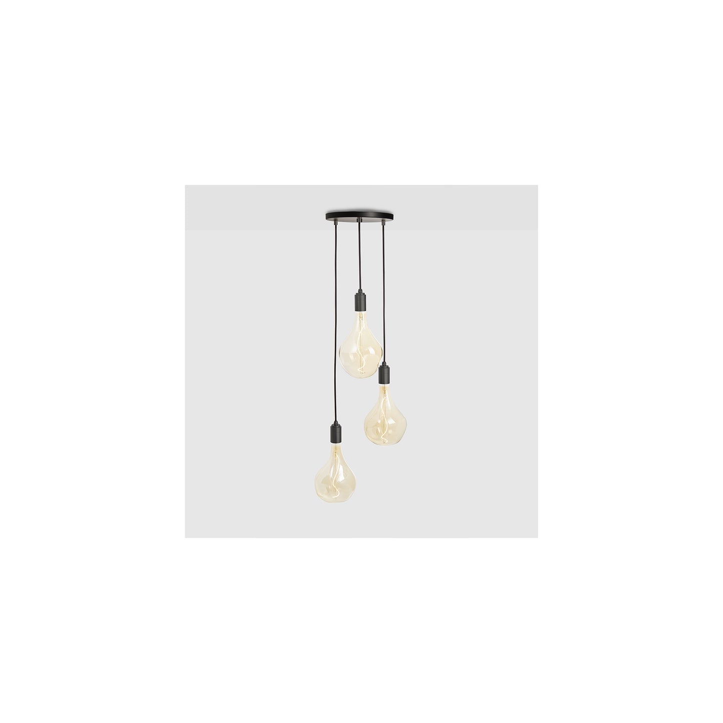 Triple Voronoi II Pendant with White Canopy