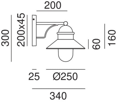 Il Fanale Borgo Outdoor Wall Light