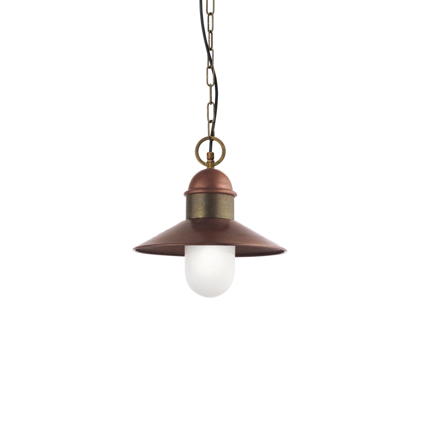 Borgo Outdoor Pendant in Antique Brass and Antique Copper